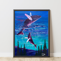5x7" Mini Print "Whales in the Trees"