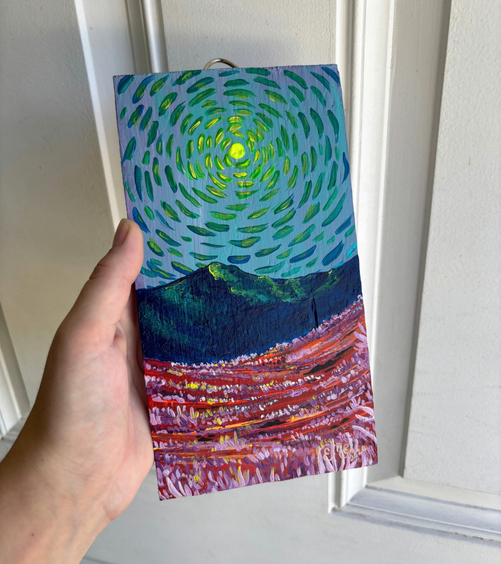 "Mountain Sky Mystery" Upcycled Mini Original