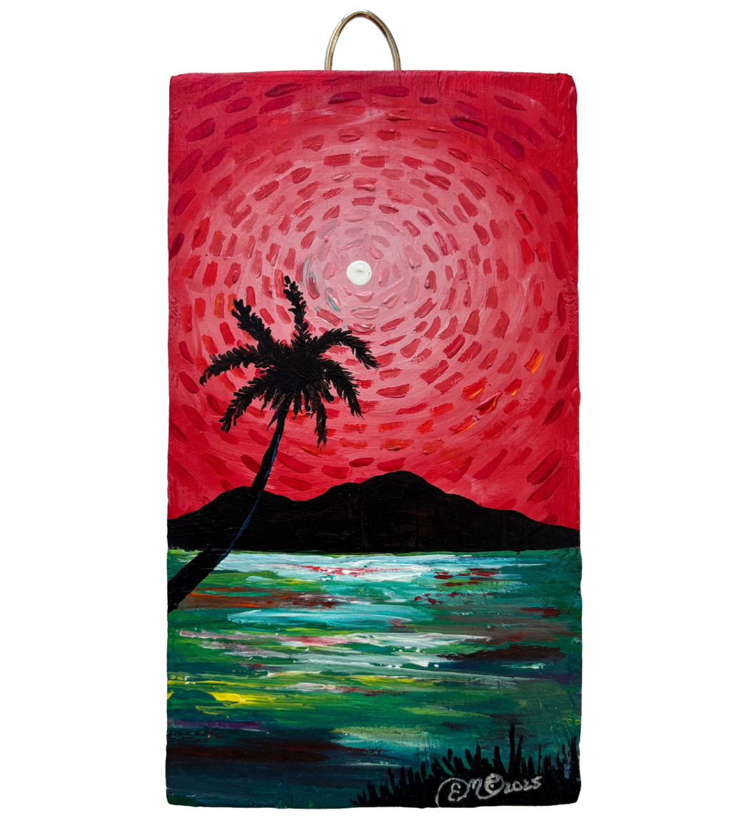 "Lone Palm" Upcycled Mini Original