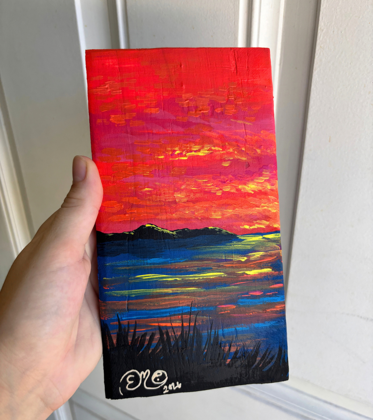 "Sunset at the Sand" MIni Upcycled Original