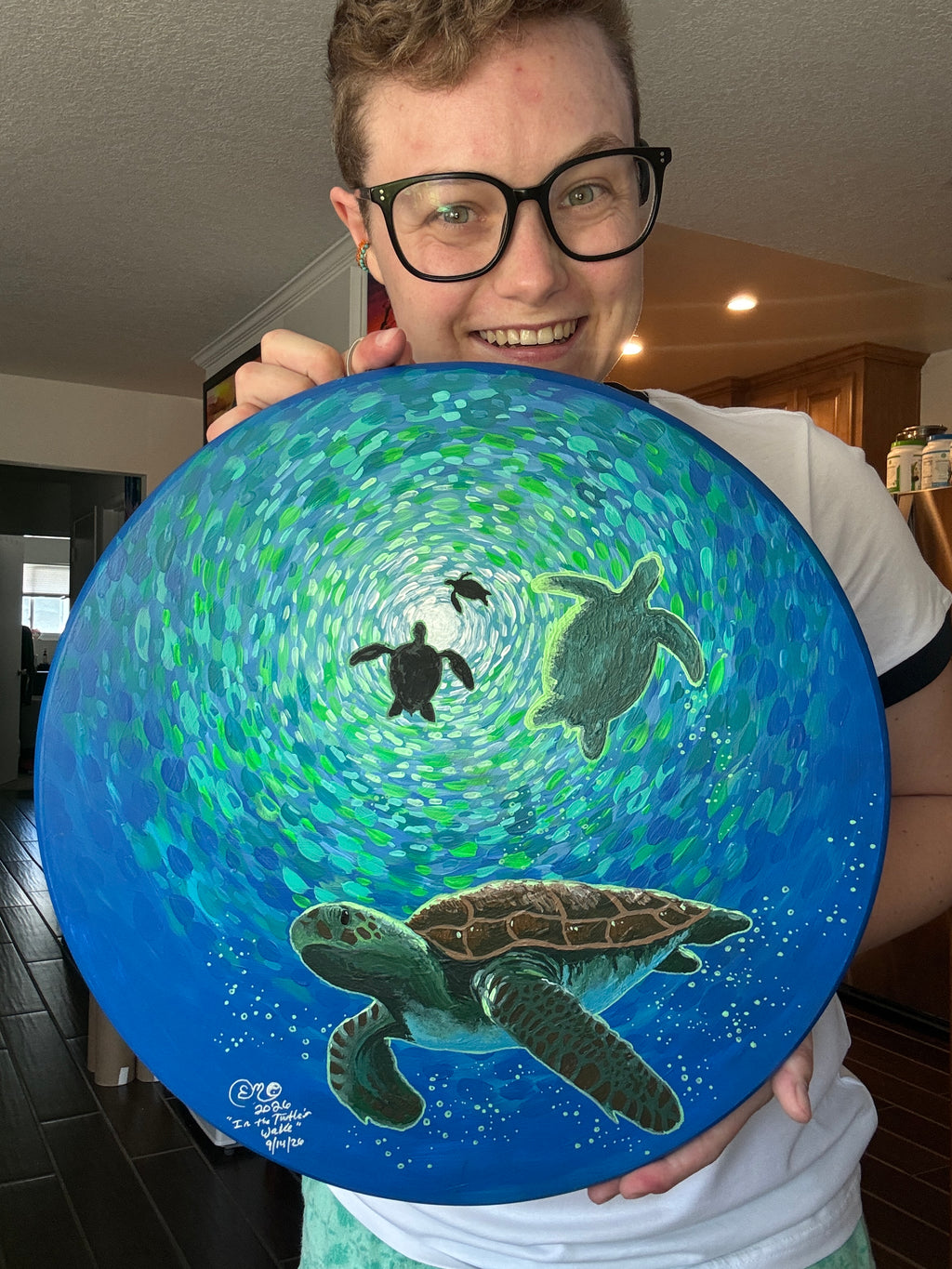 "In the Turtle's Wake" Original Upcycled