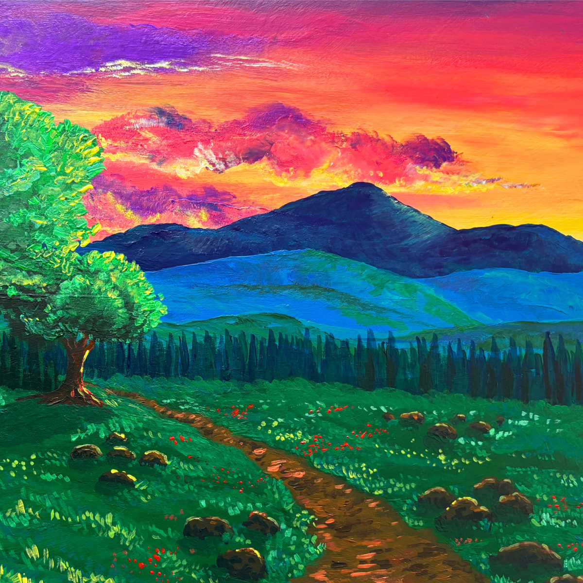 "Meadow Pathway" Original Upcycled