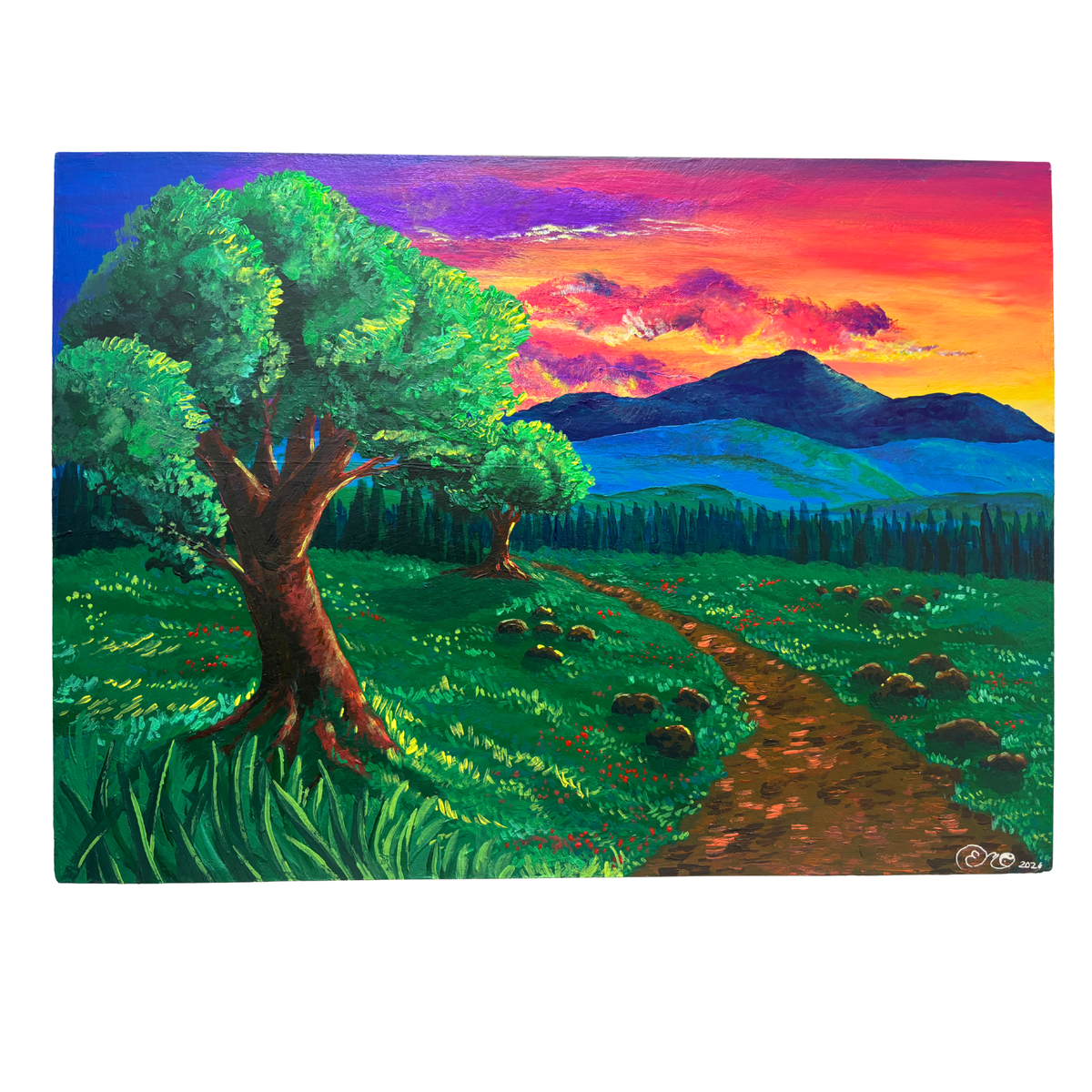 "Meadow Pathway" Original Upcycled