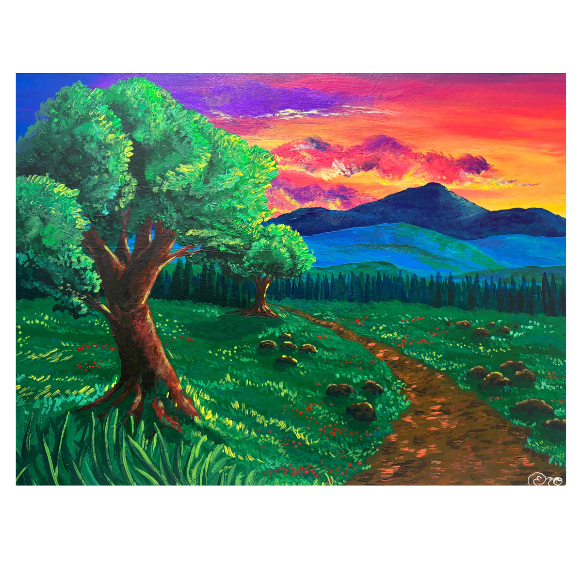 "Meadow Pathway" Original Upcycled