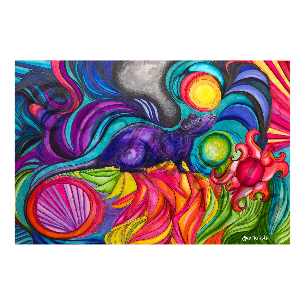 12x18 Inches "Psychedelic Rat" Print