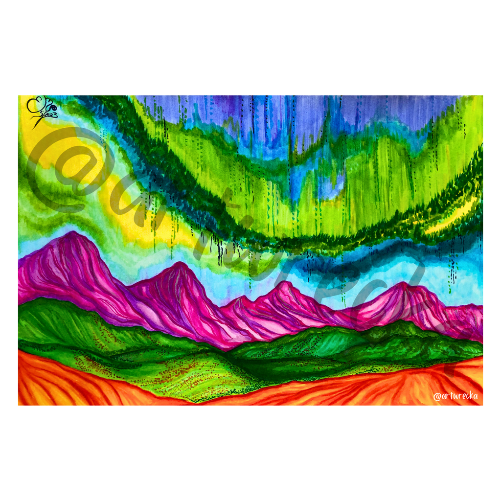 4x6 Inches "Purple Mountain Majesty" Mini Print