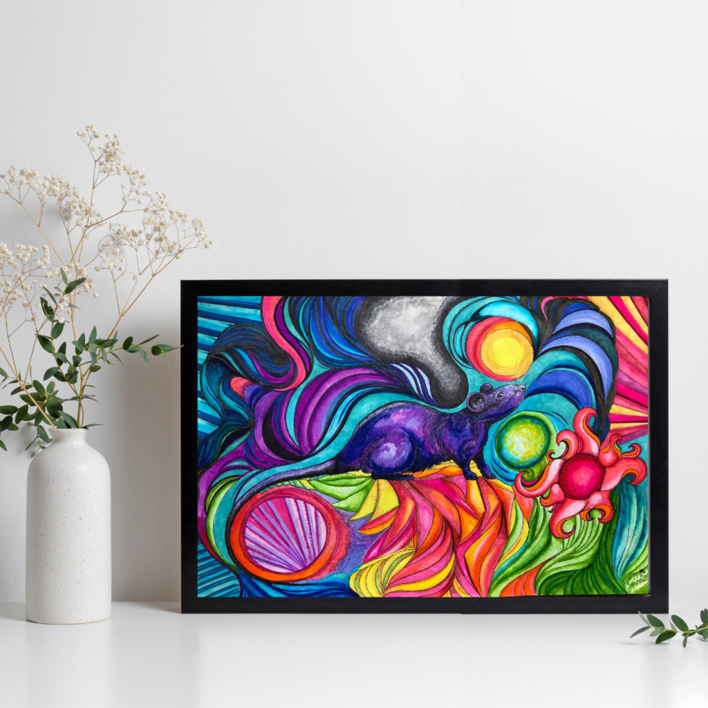 12x18 Inches "Psychedelic Rat" Print