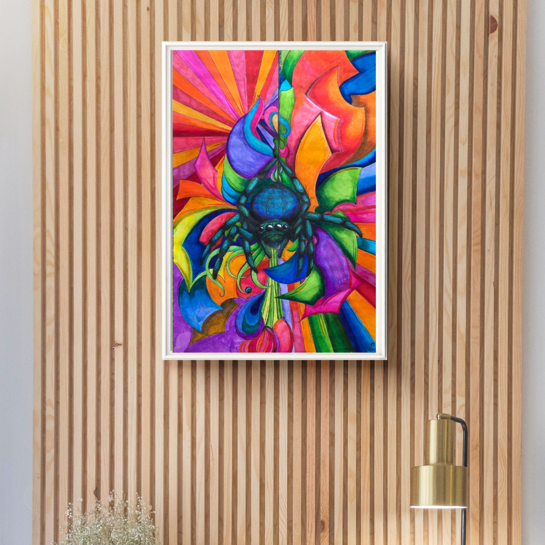 12x18 Inches "Psychedelic Spider"