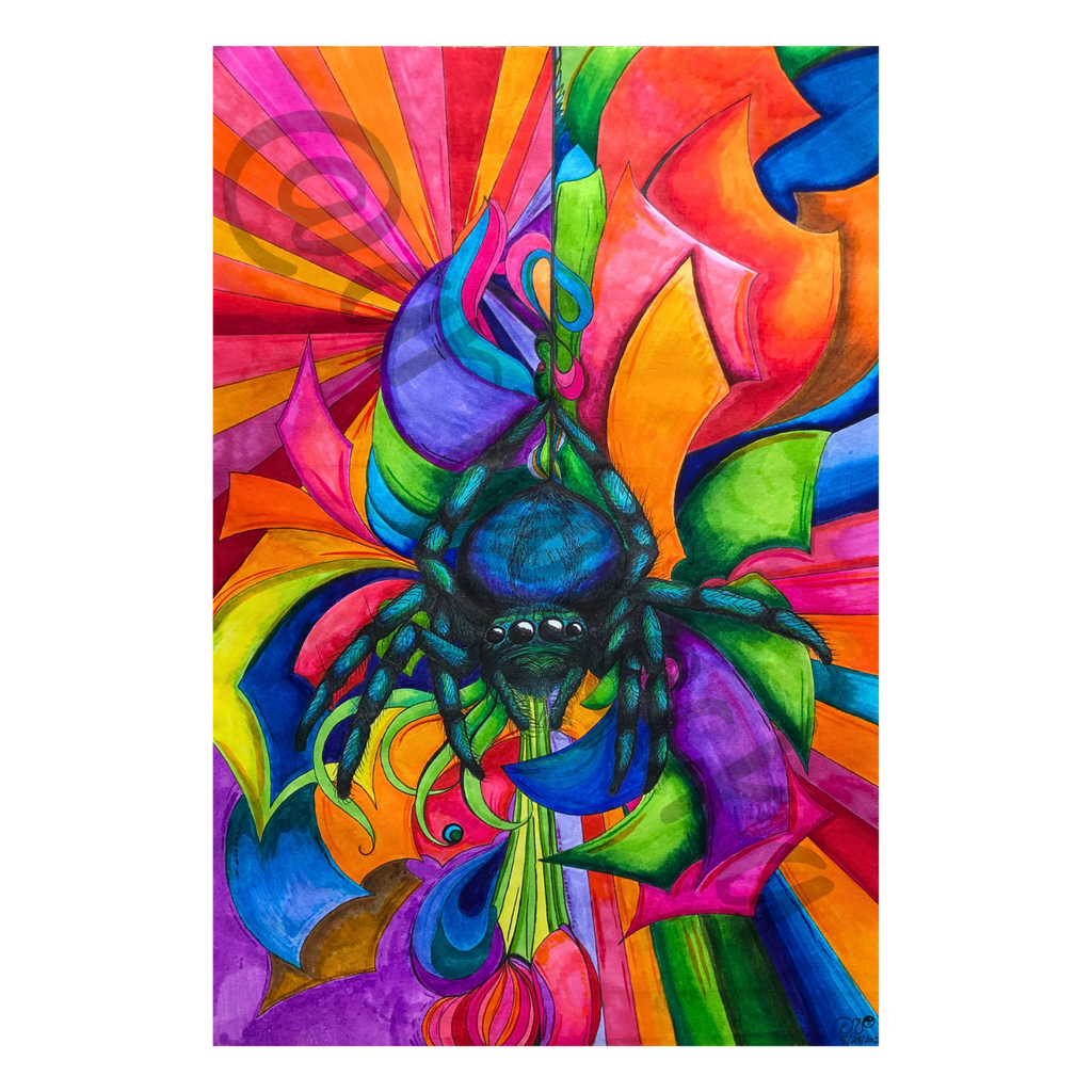 12x18 Inches "Psychedelic Spider"