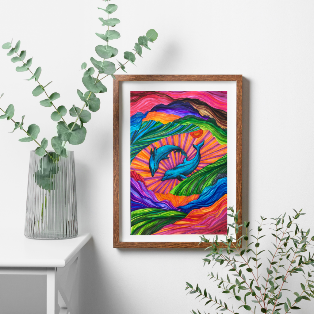 12x18 Inches "Dolphin Paradise" Print