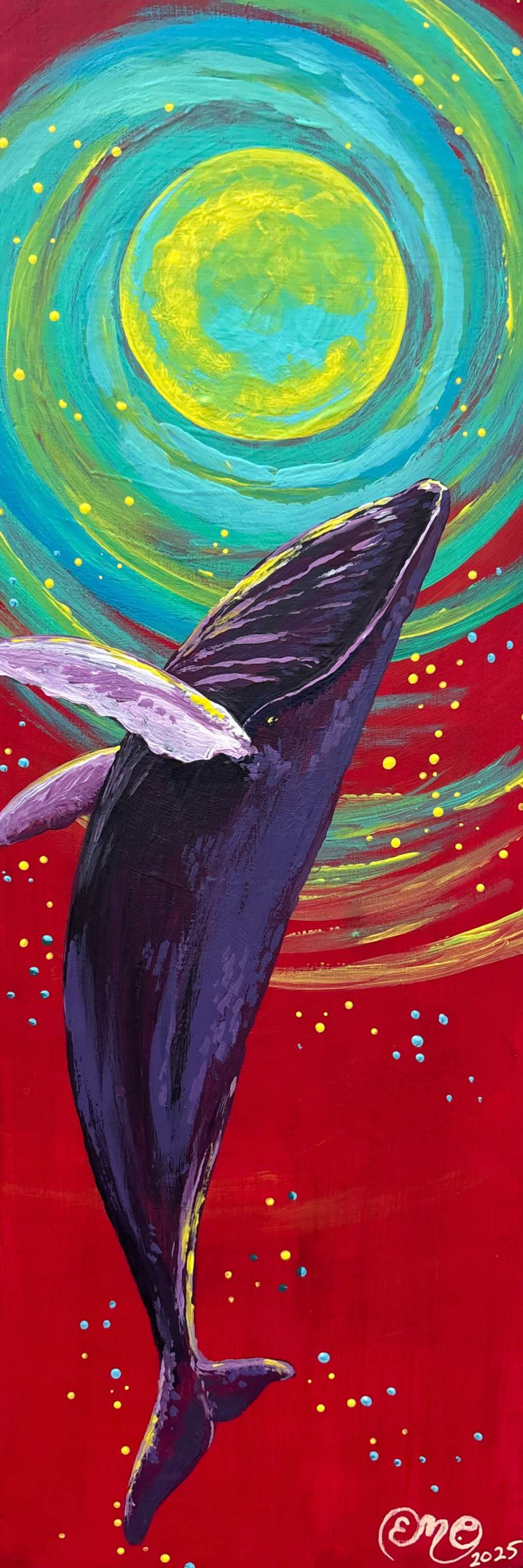 7" Mini Print "Purple Whale"