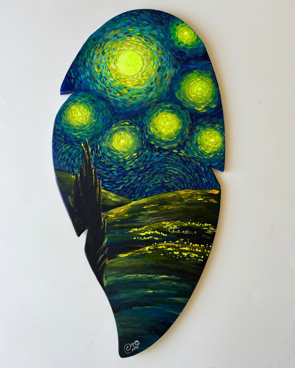 "Upcycled Starry Night" Original