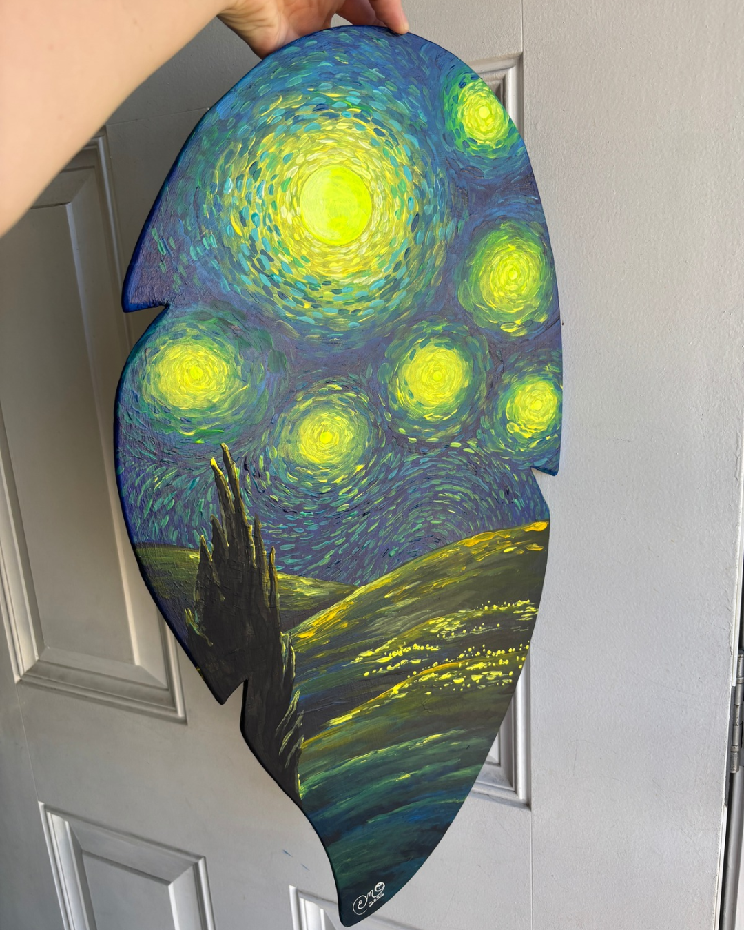 "Upcycled Starry Night" Original