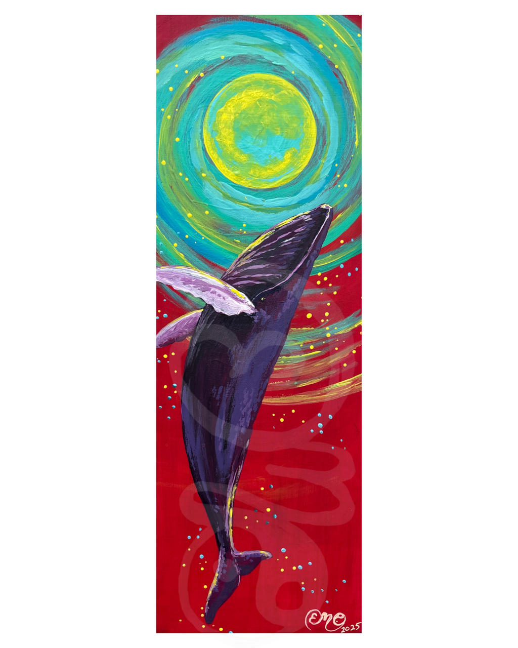 7" Mini Print "Purple Whale"
