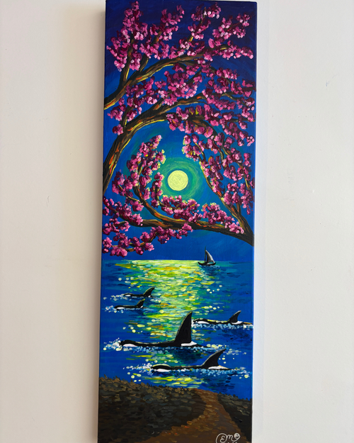 "Cherry Blossom Moonlight" Original