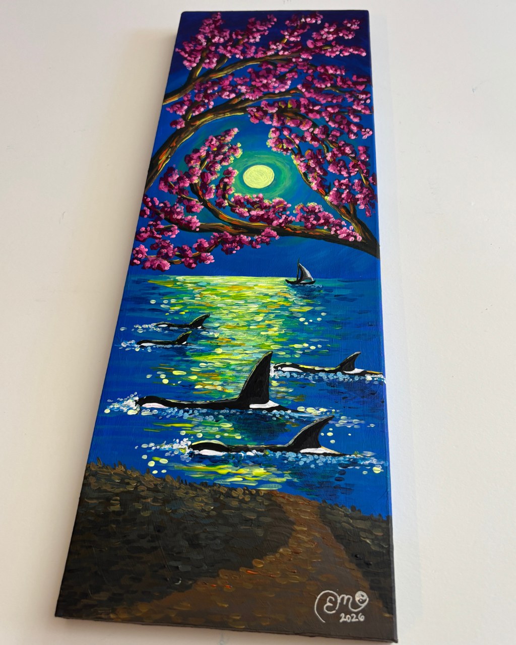 "Cherry Blossom Moonlight" Original