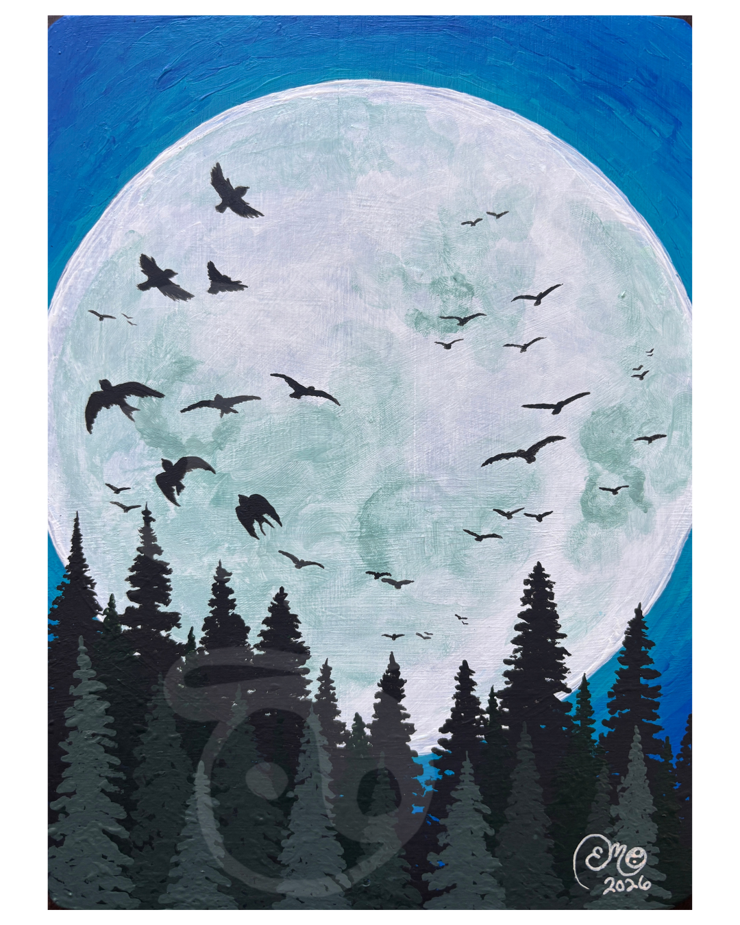 "Midnight Migration" Original Upcycled